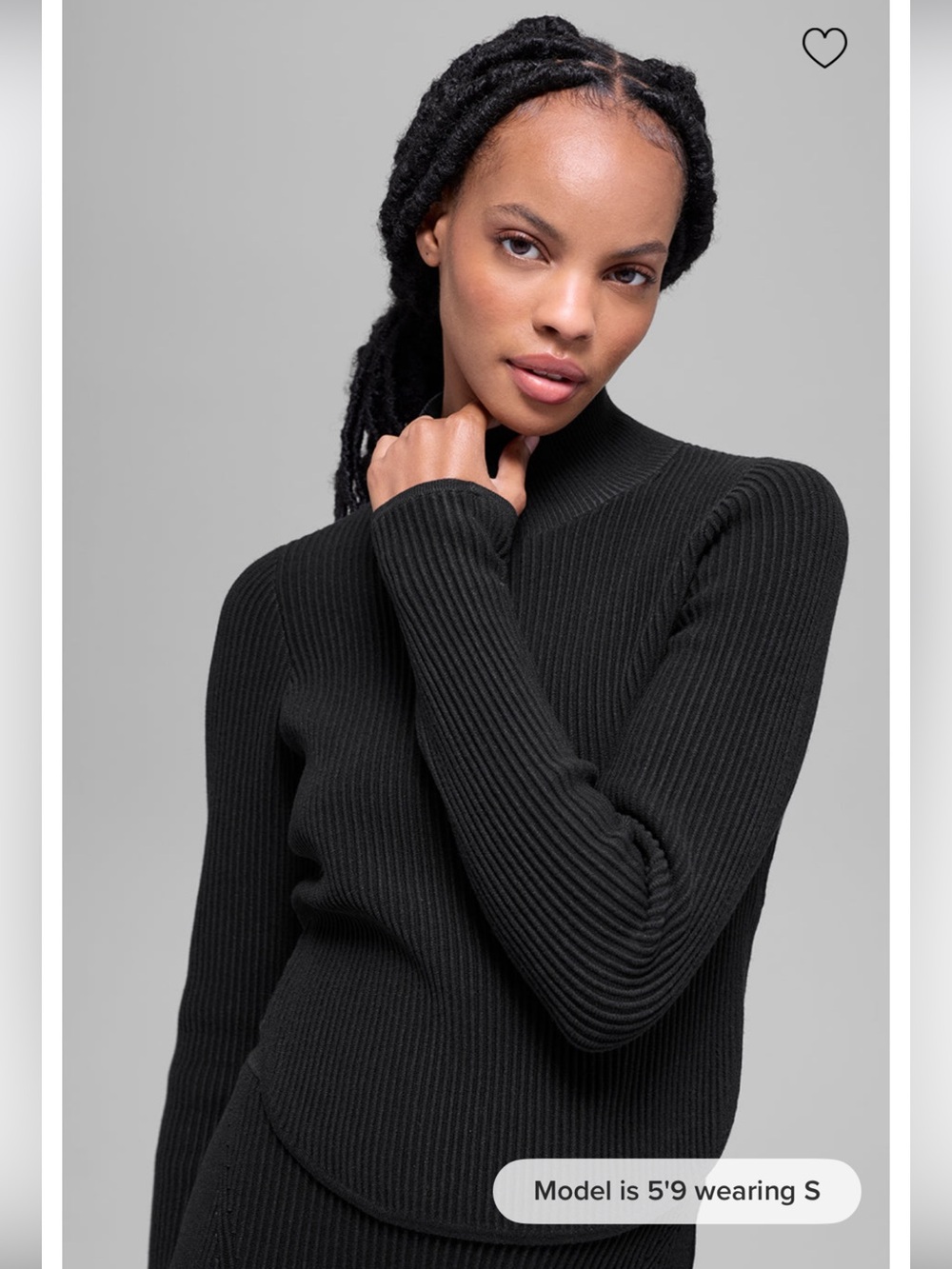NWT Alo Denim Knit Backless Long Sleeve - Black/Anthracite - Picture 4 of 9